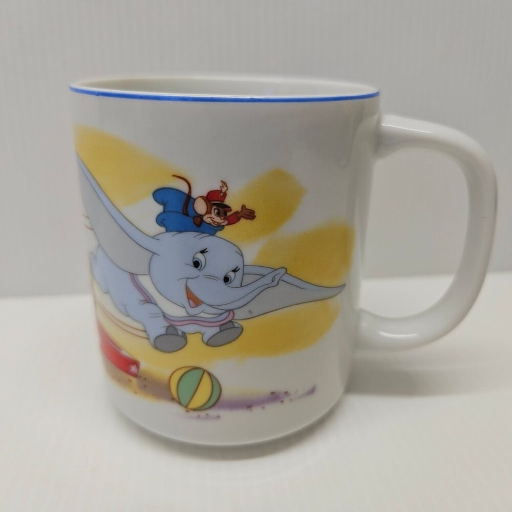 Disneyland Dumbo Ceramic Mug With Circus Clowns and Ringmaster 8oz